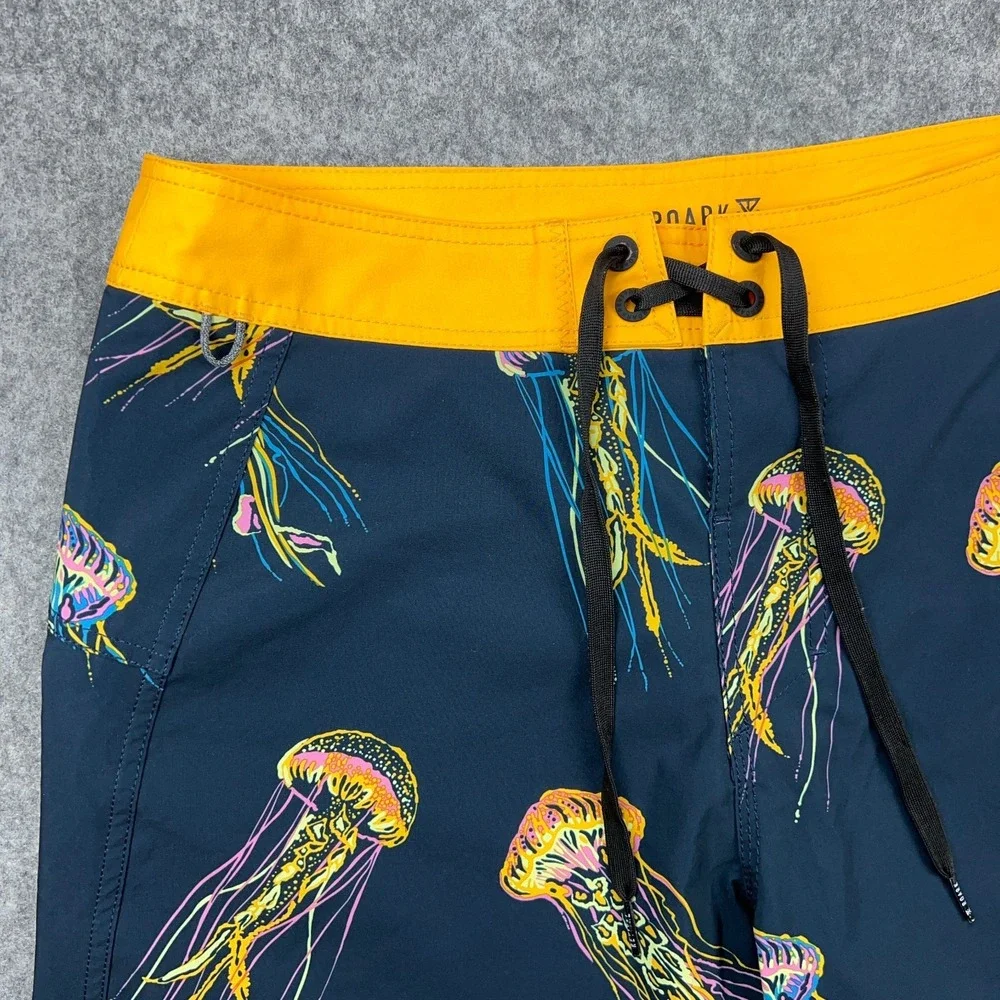 Roark Board Shorts‎ Mens 30 Black Yellow Pelagia The Passage Series Surf Beach